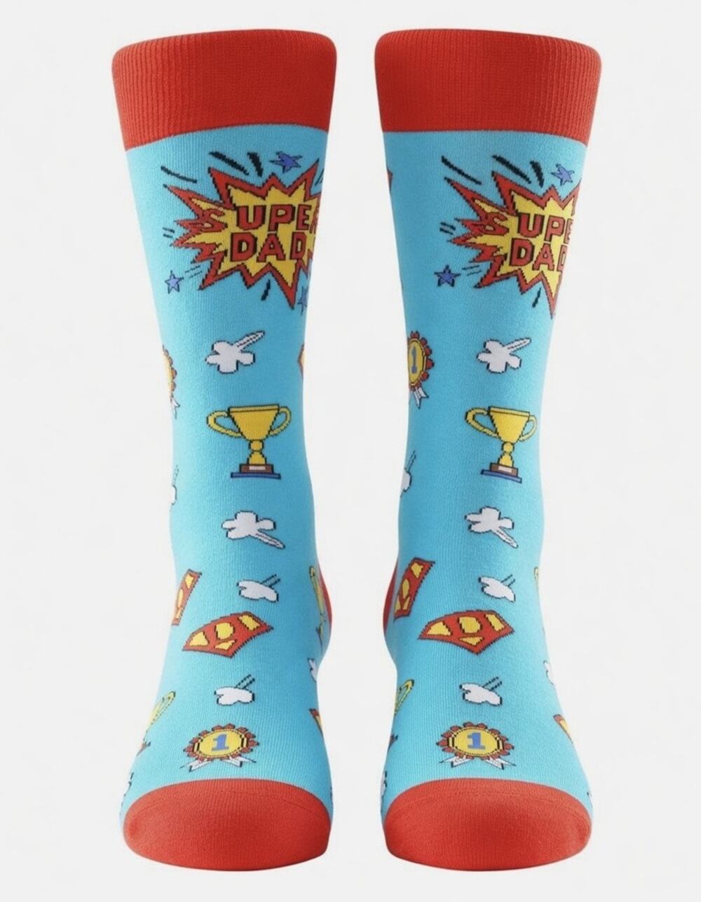Super Dad Socks – Fun Novelty Crew Socks – Brand New!